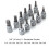 Set di bussole E-Torx da 34 pezzi, 3/8'' & 5/16'', cromato 6