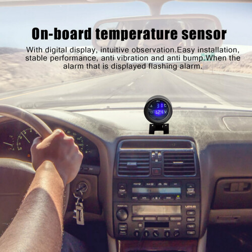 2 in 1 strumento per auto 12V/24V Temperatura dell'acqua + voltmetro 1