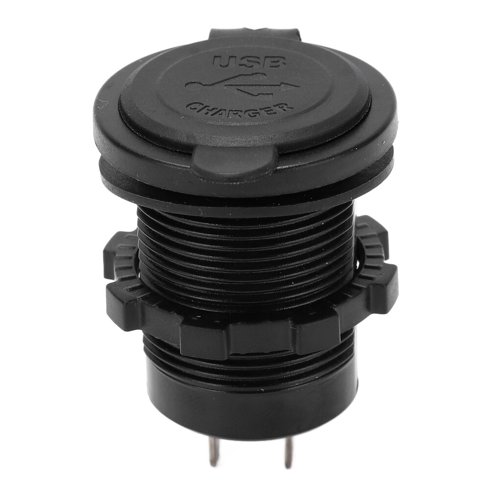 Modified Car Charger Dual Usb Port 2.4A 1 In 2 Out Waterproof Design Matte With Backlight Black 9421322136221