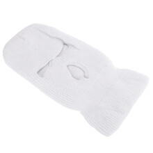 Copri viso a maglia a 3 fori bianco antivento 77 g caldo