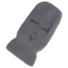 Copertura del viso a maglia con 3 fori 77 g taglia unica grigio