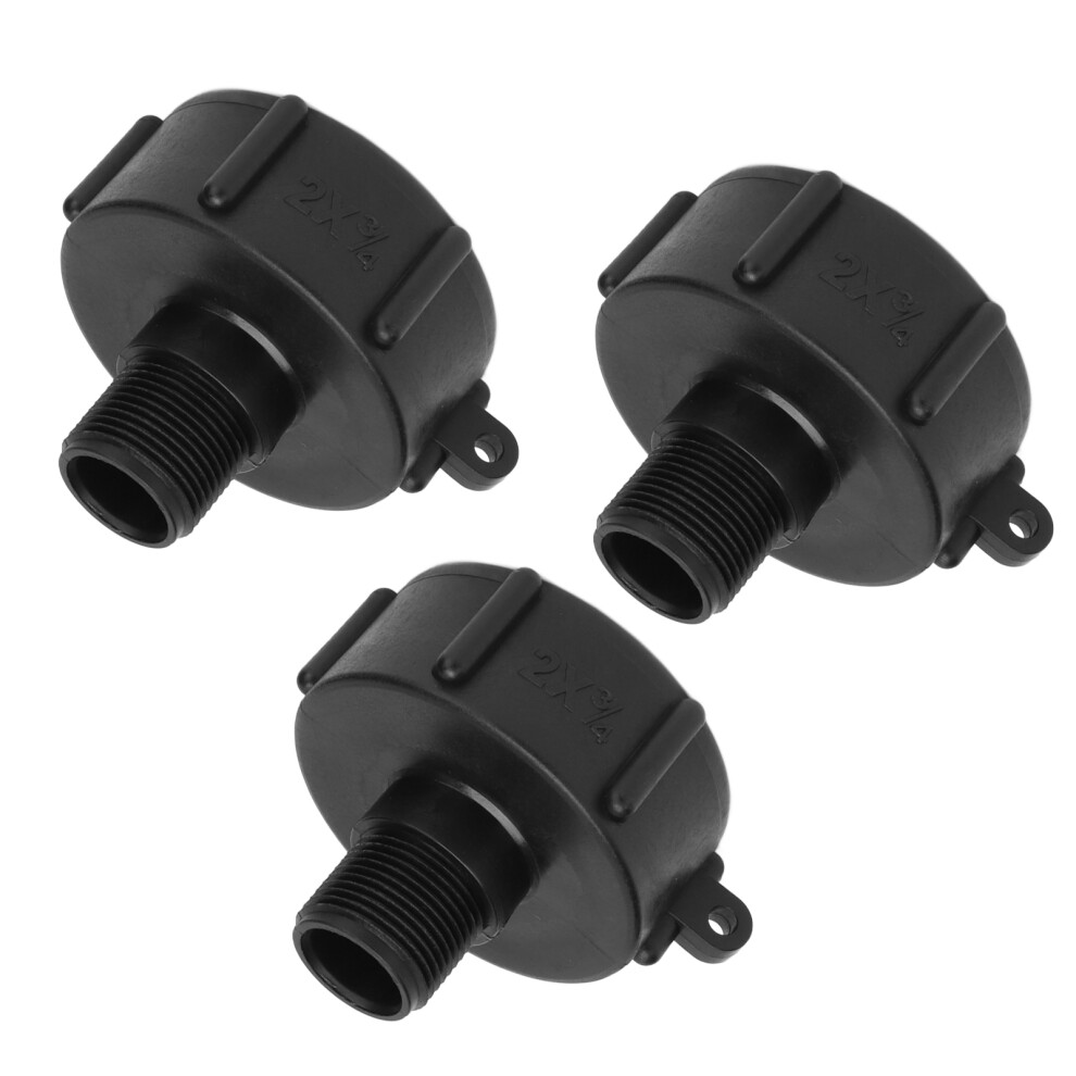 3Pcs Ibc Tank Connector G3/4 Thread Abs Plastic Drain Adapter Replacement Valve Fittings60x6 9381322137355