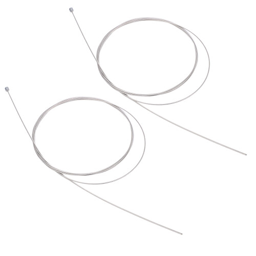 2 pièces de câbles de dérailleur pliables pour vélo, 2,1 m, 1,2 mm