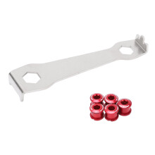 Viti per corona singola in lega di alluminio 9/10mm rosso