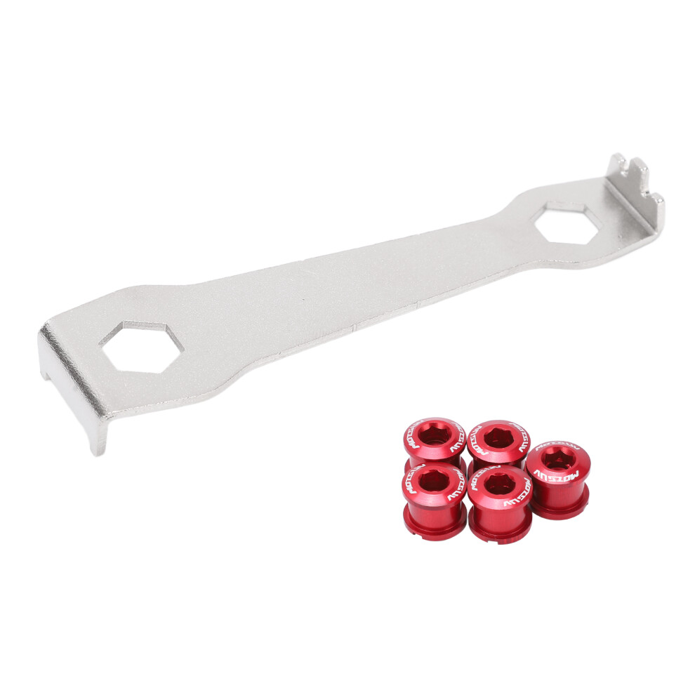 Single Chainring Bolts Corrosion Resistance Anodic Oxidation Fine Workmanship Bright Color Chainring Nutsred 8011322139103