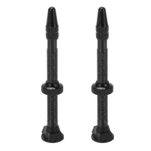 2 pièces tiges de valve Presta tubeless en alliage noir de 60 mm
