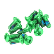 12 boulons de disque de frein en alliage M5x10 mm T25 verts