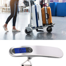 Bilancia digitale per bagagli 50 kg, portatile, ABS+acciaio inossidabile