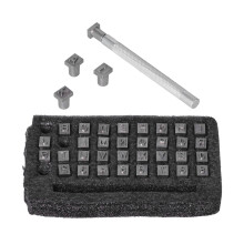 Kit d'outils de poinçonnage d'alphabet en acier inoxydable, 37 pièces