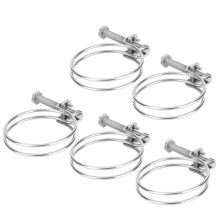 5 pezzi fascette per tubi a doppio filo da 50-60 mm in acciaio inossidabile 304