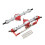 Set di assi metallici MN D90 D91 14,5/14,2 cm Argento-Rosso 16
