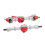 Set di assi metallici MN D90 D91 14,5/14,2 cm Argento-Rosso 15
