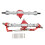 Set di assi metallici MN D90 D91 14,5/14,2 cm Argento-Rosso 2