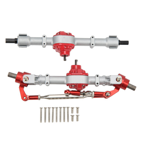 Set di assi metallici MN D90 D91 14,5/14,2 cm Argento-Rosso 1