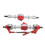 Set di assi metallici MN D90 D91 14,5/14,2 cm Argento-Rosso 6