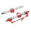 Set di assi metallici MN D90 D91 14,5/14,2 cm Argento-Rosso 14