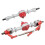 Set di assi metallici MN D90 D91 14,5/14,2 cm Argento-Rosso 11
