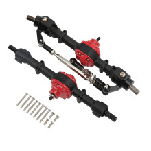 Set di assi in metallo robusti per auto RC MN D90 D91 FJ45 scala 1:12 in nero e rosso