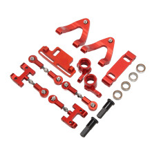 Adattatori esagonali in alluminio RC & Bracci di sospensione per auto RC WPL D12 Metallo Rosso