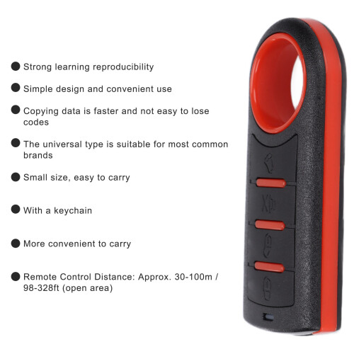 Télécommande de clonage noire à 4 canaux 210 mAh porte-clés 2