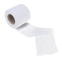 Tulle Fabric DIY Craft Abrasion Resistance Symphony Polyester Lightweight Portable Tulle Rolls 6cmBleach