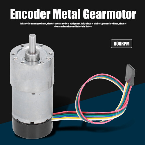 JGB37-3530 motoriduttore con encoder in metallo 800RPM 6x12mm 2