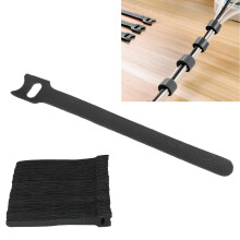 100 pezzi fascette per cavi autoadesive riutilizzabili, PP+nylon