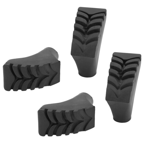 4 pezzi tappi in gomma per bastoni da trekking neri 12 mm 2