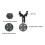 Supporto di estensione GPS Garmin Edge - plastica resistente, nero, lunghezza 75 mm 8