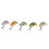 Esche dure da pesca, confezione da 5 crankbaits per mare e acqua dolce, mini esche realistiche 13