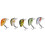 Esche dure da pesca, confezione da 5 crankbaits per mare e acqua dolce, mini esche realistiche 1
