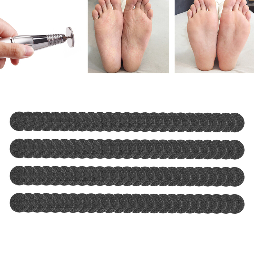100Pcs Replacement Sandpaper Discs Replaceable Sandpaper Disks Pads For Electric Foot File80# 6931322145114