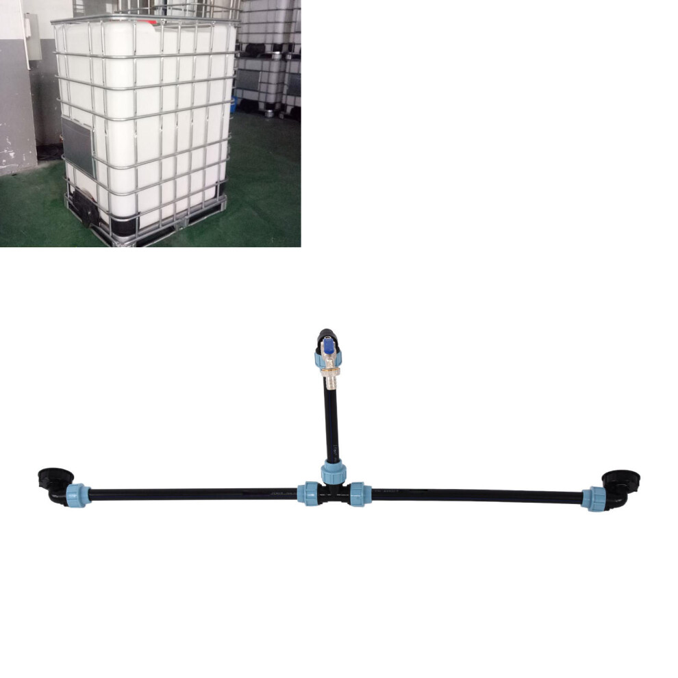 Elbow Ibc Adapter Container Tank Gooseneck Outlet Tap Connector For Filling Watering Can2 Barrels In Series Lift 3501322145730