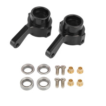 Coupelle de direction en aluminium RC pour WPL B14 1/16 – Améliorations pour voiture RC – Noir – Ajustement universel