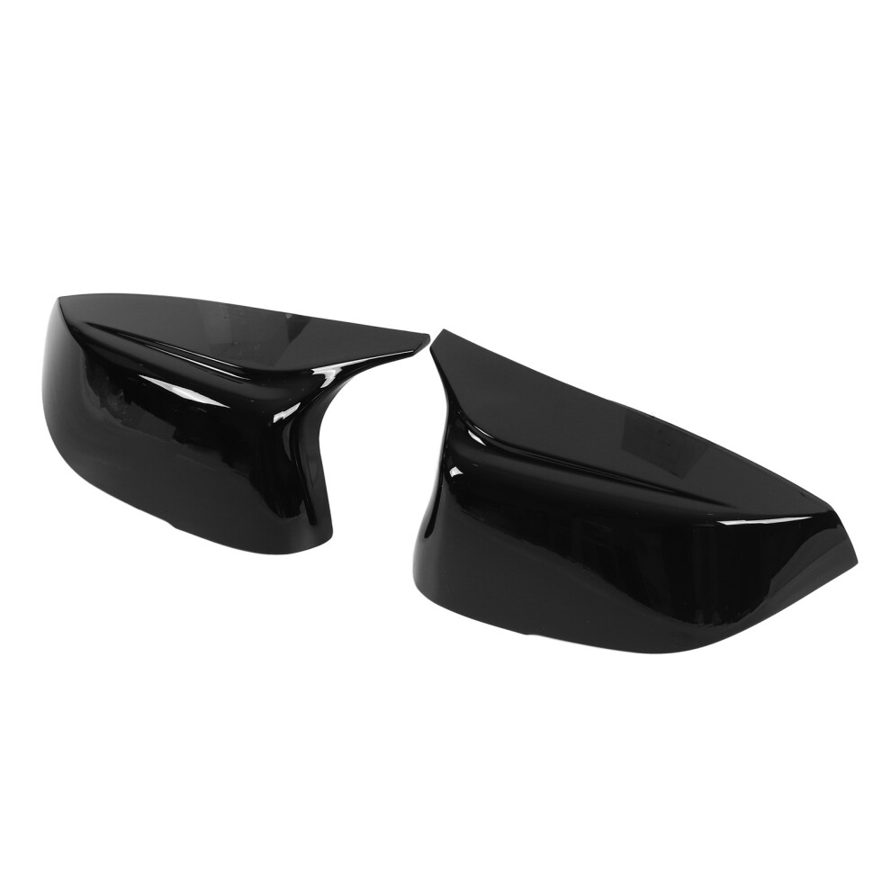 2Pcs Side Door Rearview Mirror Cover Caps Trim Abs Glossy Replacement For Infiniti Q50 Q50s 2014+ Black 4291322148976