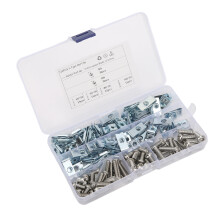 120 pezzi di clip U-nut M5 25x11x5 mm / M6 25x11x6 mm Argento