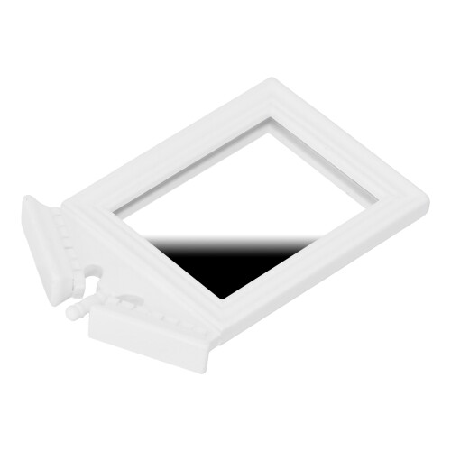 1:12 Miroir de coiffeuse pour maison de poupée blanc 10 x 6 cm