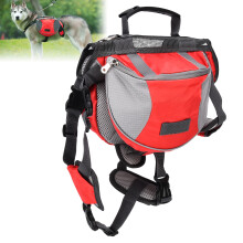 Sacca da sella M rossa in nylon con tasche laterali regolabili