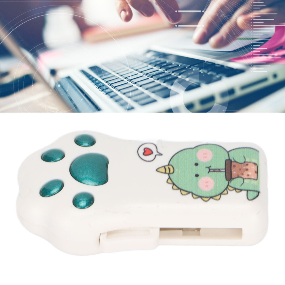 Flash Drive Dinosaur Pattern Cat Paw Shape Usb2.0 Memory Stick For Information Storage Data Transmission Pc Car Dinosaur Pattern Green 3481322150692