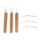 0,5 mm ensemble de crochets pour dreadlocks L bambou+alliage 1