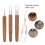 0,5 mm ensemble de crochets pour dreadlocks L bambou+alliage 4