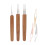 0,5 mm ensemble de crochets pour dreadlocks L bambou+alliage 2