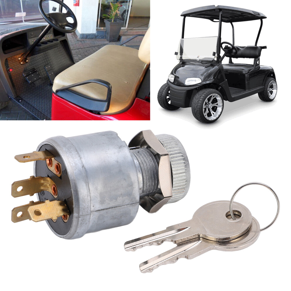 Club Car Ignition Starter Switch With 2 Keys 33639G01 Replacement For Ezgo Txt 1981 And Up 7901322151643