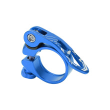 Collare reggisella a sgancio rapido da 31,8 mm Blu in alluminio resistente Mountain Bike