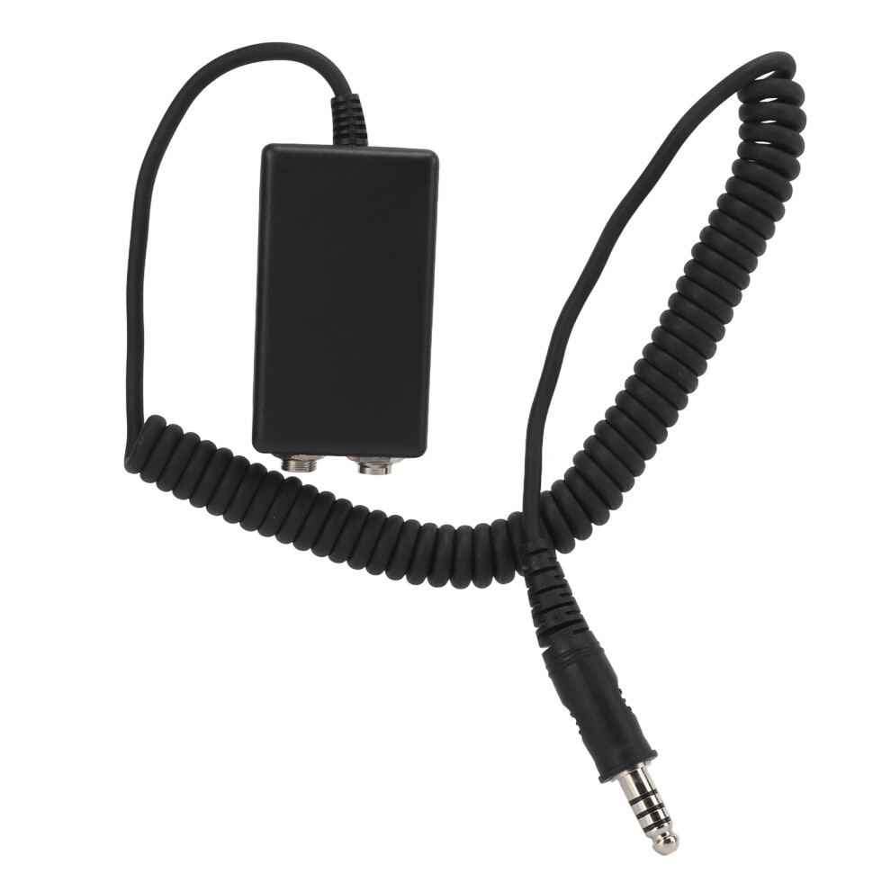 150Cm/59.06In Universal Aviation Headset Cable Adapter Helicopter U174 Male To Ga Framale Connector 5081322153358