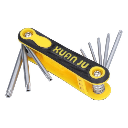 Ensemble de clés Torx pliables 8-en-1 T9-T40 SK-289