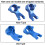 2 pezzi blocco sterzo 1/10 in alluminio blu per Senton 3
