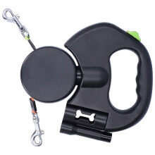 1 Tow 2 Guinzaglio Doppio Retrattile per Cani, 3.0m, 20x18.5x4cm