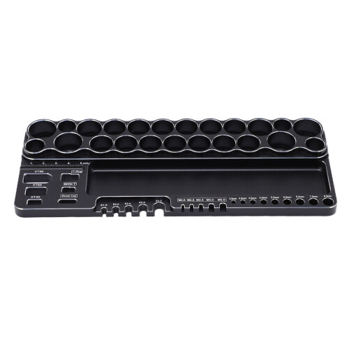 Scaffale di stoccaggio RC Tools in alluminio 250x98x19mm Nero 1