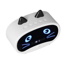 JM02 Mini haut-parleur dessin animé 1000mAh oreilles de chat blanches